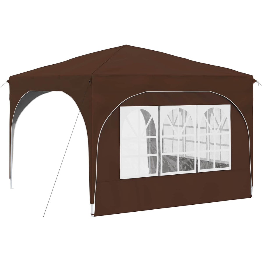 Pop-up Feesttent 290 x 290 x 245 cm Bruin