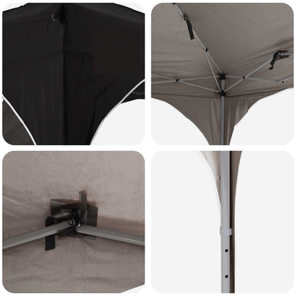 Pop-up Feesttent 290 x 290 x 245 cm Zwart