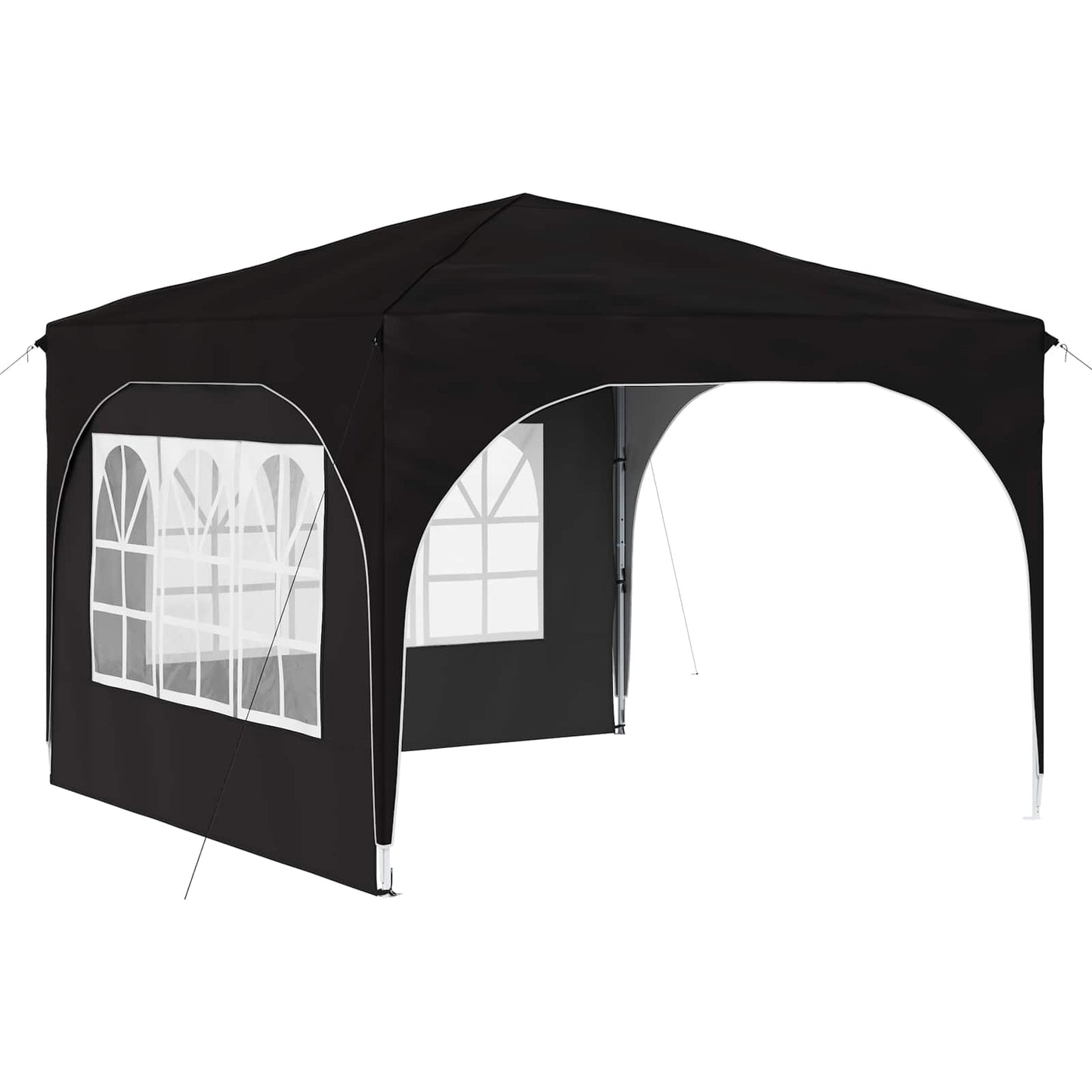 Pop-up Feesttent 290 x 290 x 245 cm Zwart