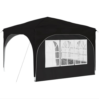 Pop-up Feesttent 290 x 290 x 245 cm Zwart