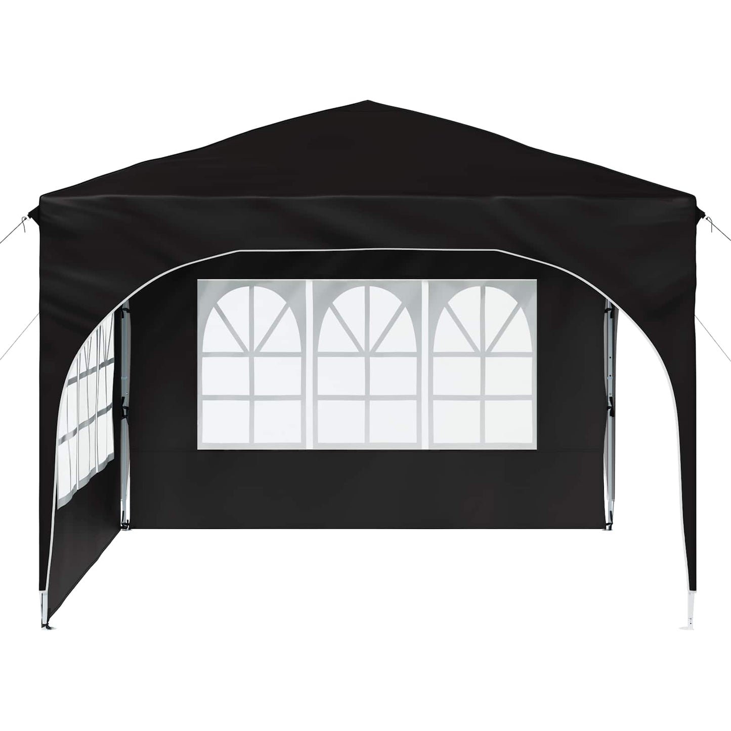 Pop-up Feesttent 290 x 290 x 245 cm Zwart