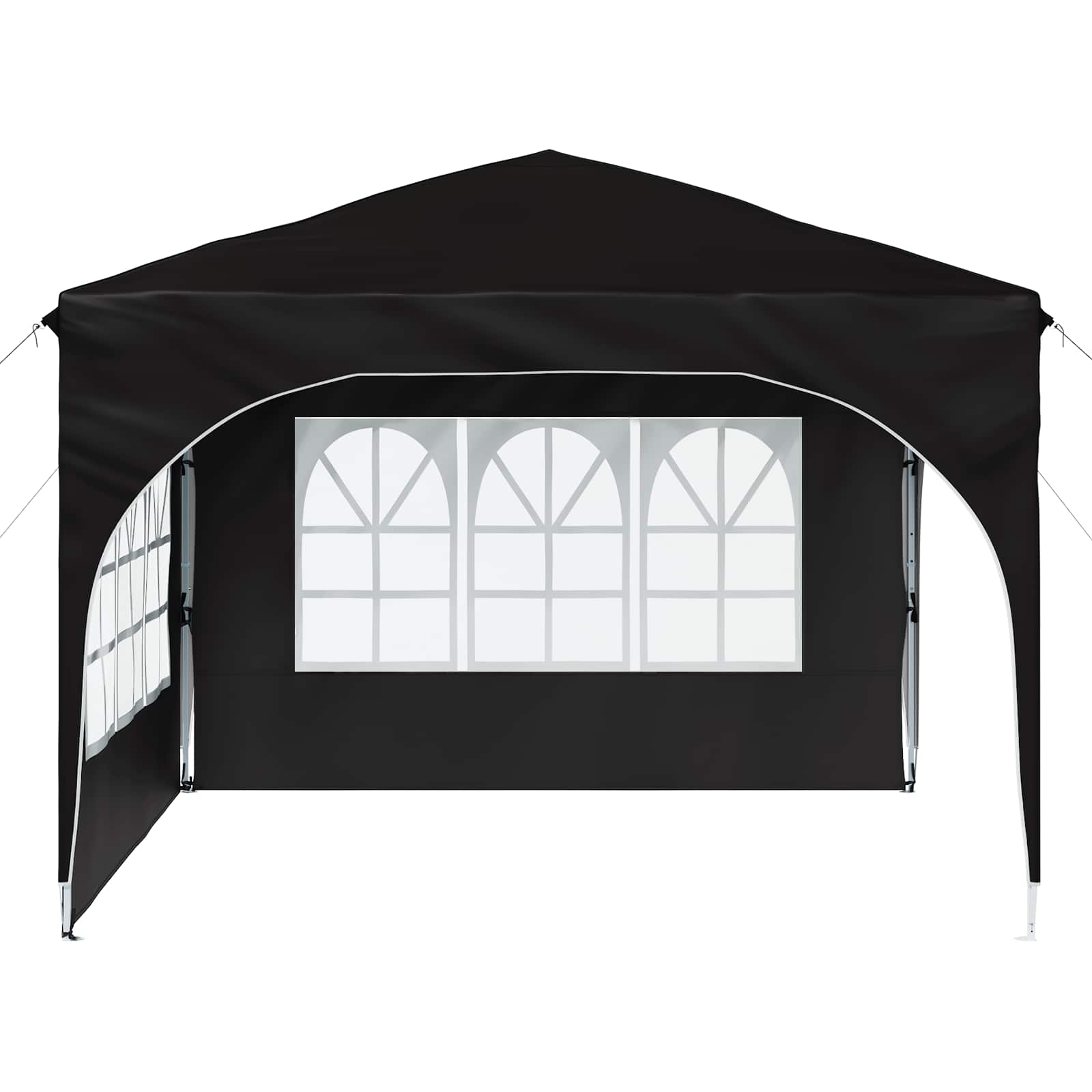Pop-up Feesttent 290 x 290 x 245 cm Zwart