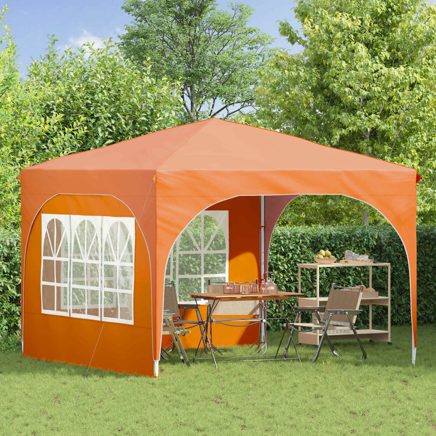 Pop-up Feesttent 290 x 290 x 245 cm Oranje