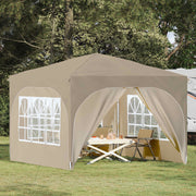 Partytent 290x290x245 cm crèmekleurig