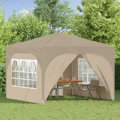 Pop-up Feesttent 290 x 290 x 245 cm Crèmekleurig