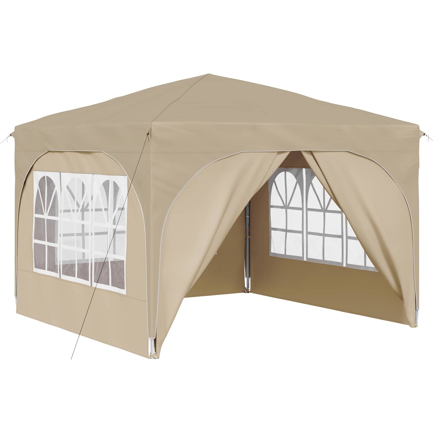Pop-up Feesttent 290 x 290 x 245 cm Crèmekleurig
