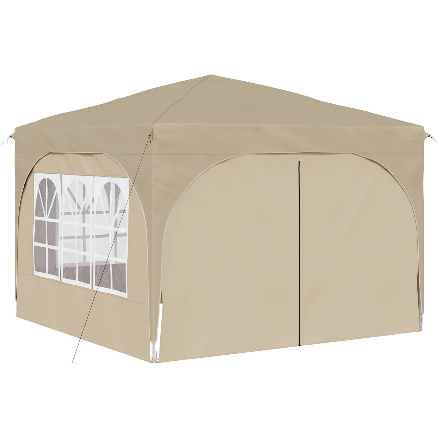 Pop-up Feesttent 290 x 290 x 245 cm Crèmekleurig