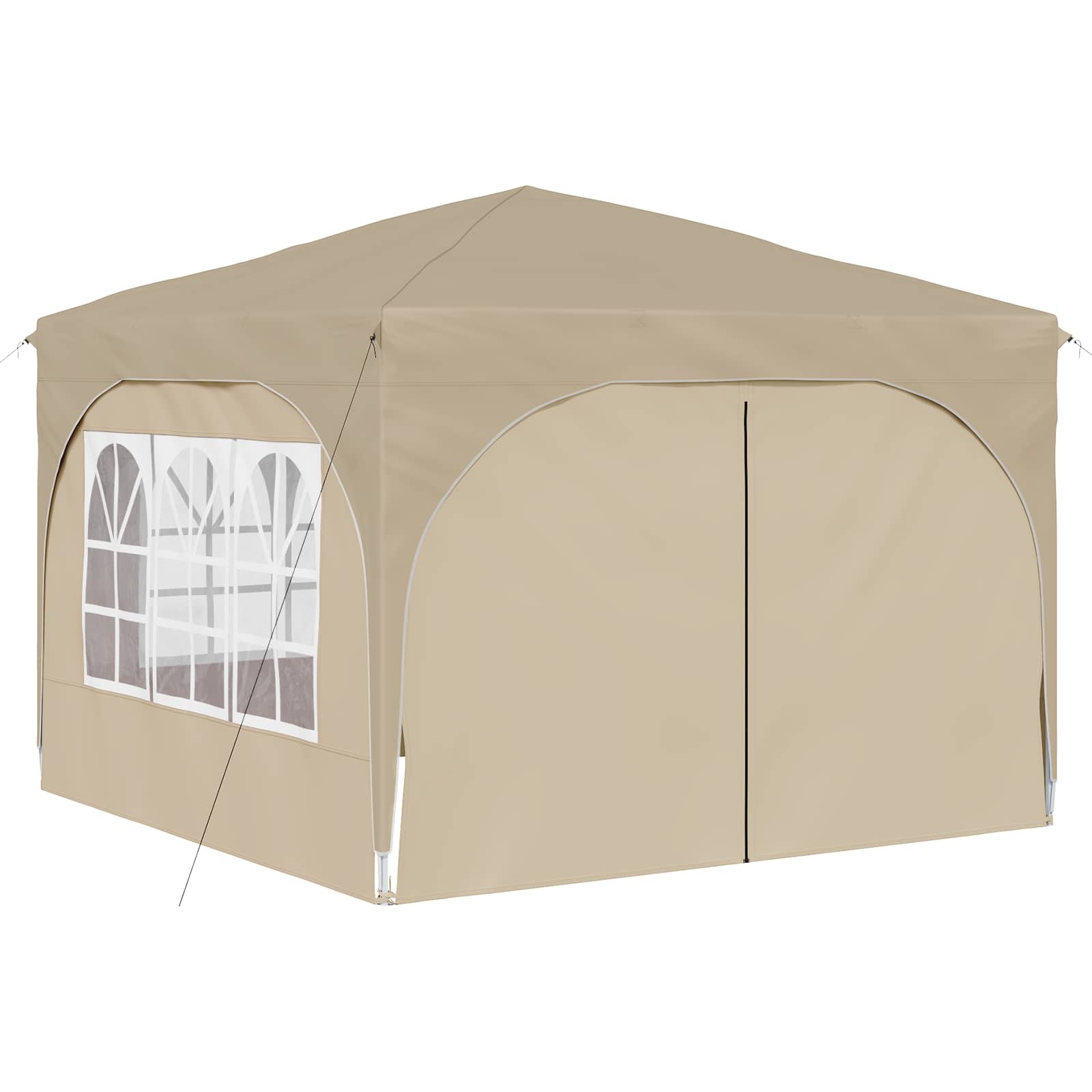 Pop-up Feesttent 290 x 290 x 245 cm Crèmekleurig