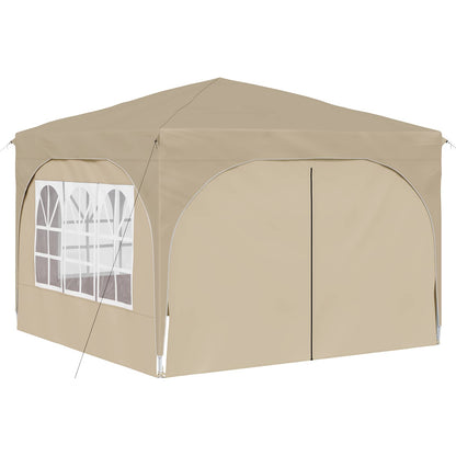 Pop-up Feesttent 290 x 290 x 245 cm Crèmekleurig