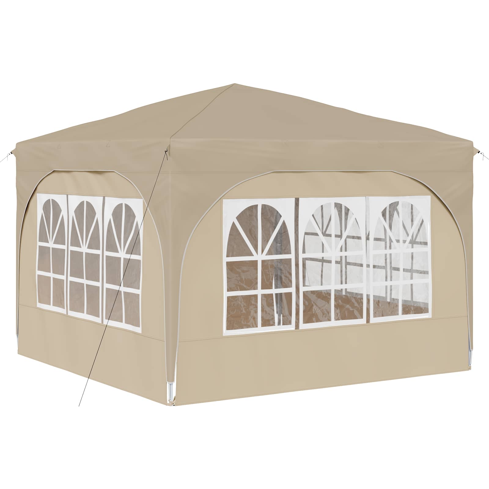 Pop-up Feesttent 290 x 290 x 245 cm Crèmekleurig