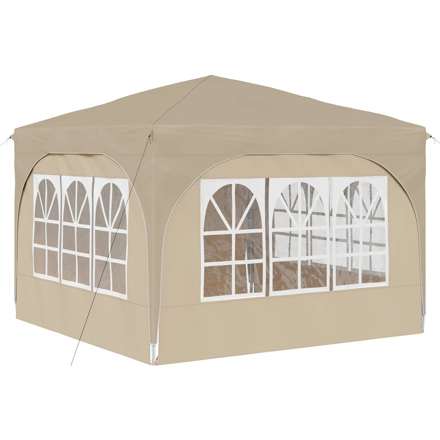 Pop-up Feesttent 290 x 290 x 245 cm Crèmekleurig