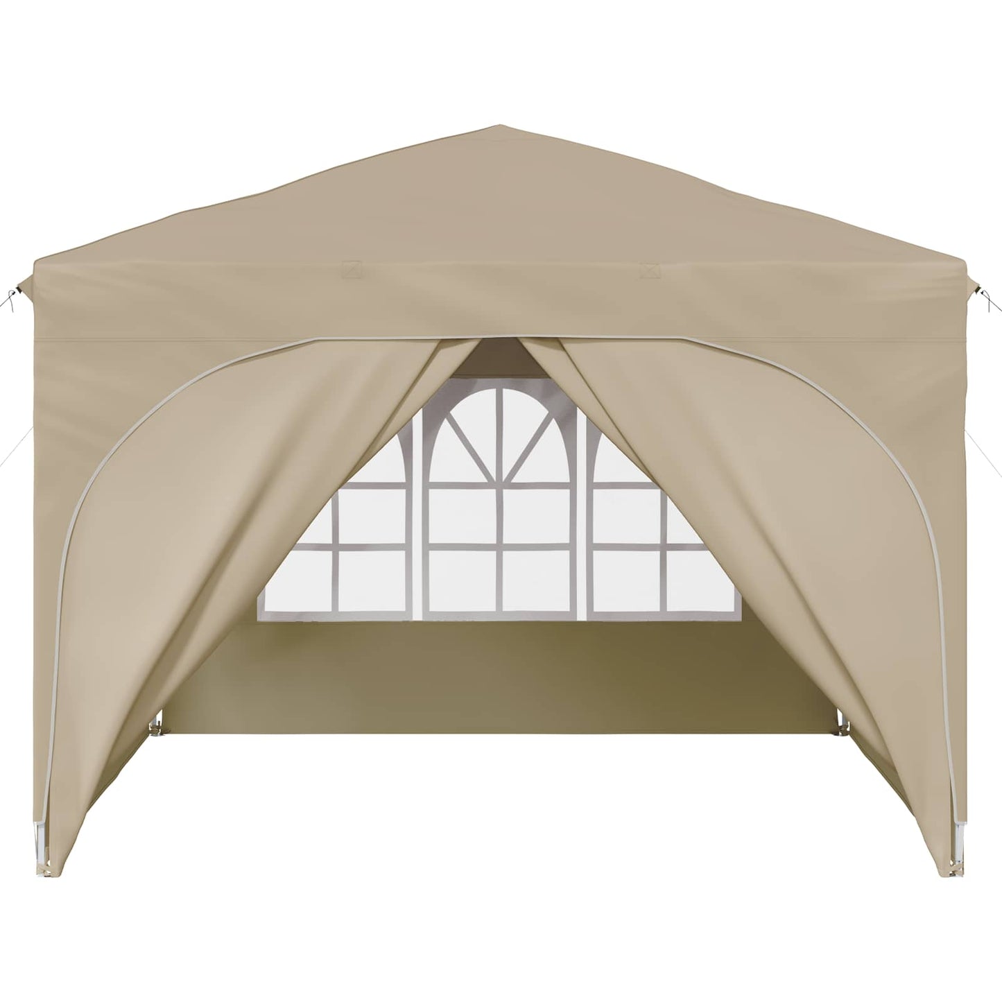 Pop-up Feesttent 290 x 290 x 245 cm Crèmekleurig