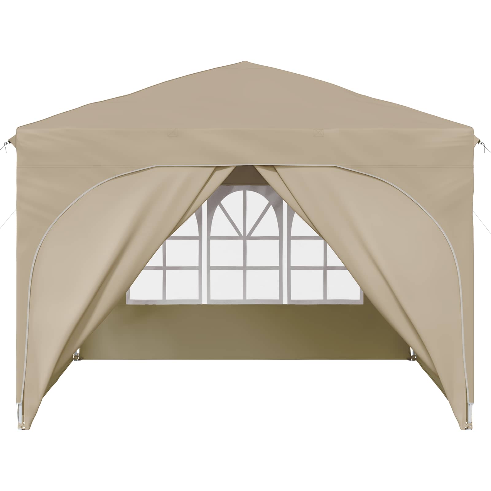 Pop-up Feesttent 290 x 290 x 245 cm Crèmekleurig