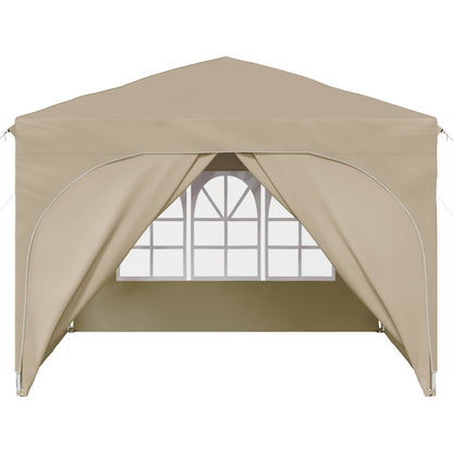 Pop-up Feesttent 290 x 290 x 245 cm Crèmekleurig