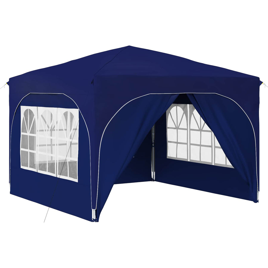 Pop-up Feesttent 290 x 290 x 245 cm Blauw