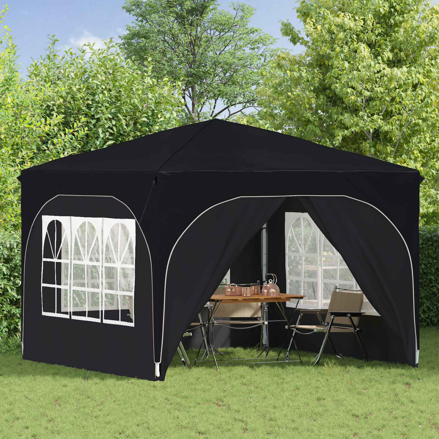 Pop-up Feesttent 290 x 290 x 245 cm Antraciet