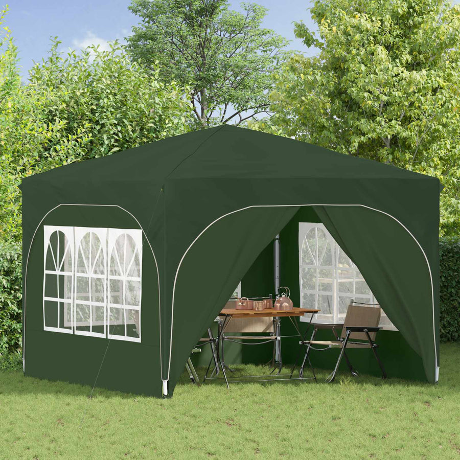 Pop-up Feesttent 290 x 290 x 245 cm Groen