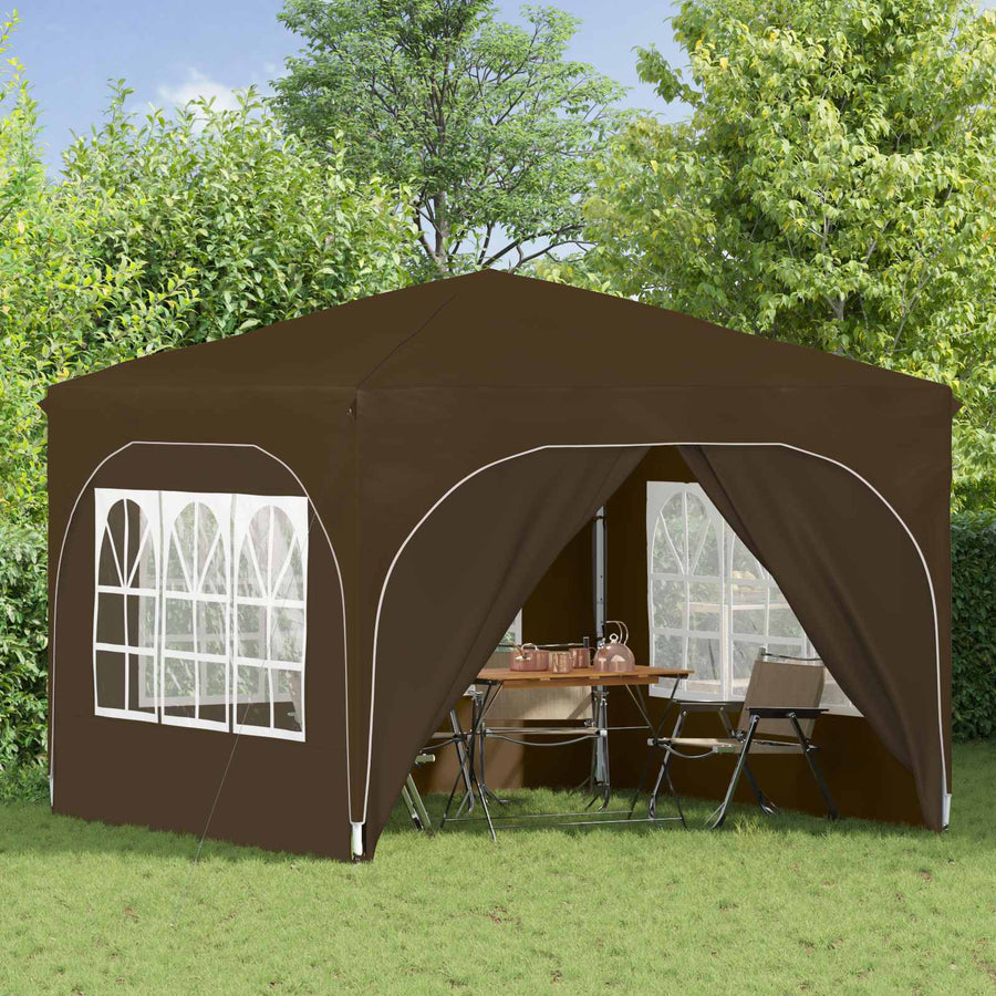 Pop-up Feesttent 290 x 290 x 245 cm Taupe