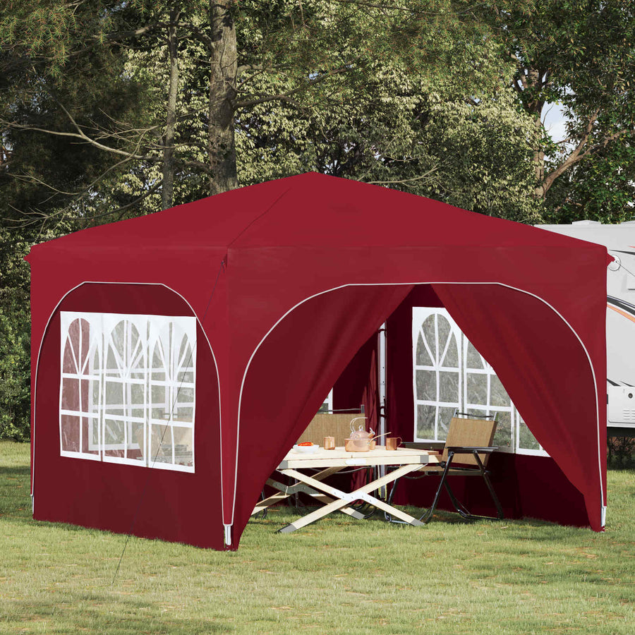 Pop-up Feesttent 290 x 290 x 245 cm Bordeauxrood