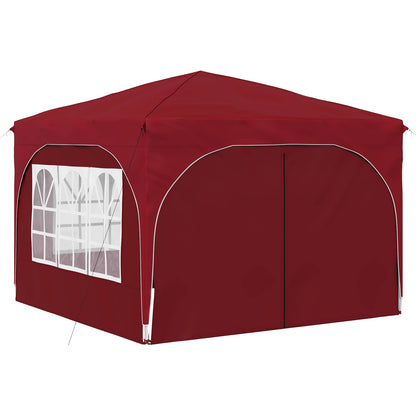 Pop-up Feesttent 290 x 290 x 245 cm Bordeauxrood