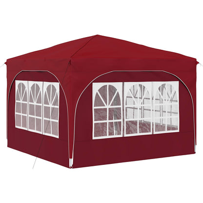 Pop-up Feesttent 290 x 290 x 245 cm Bordeauxrood