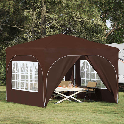 Pop-up Feesttent 290 x 290 x 245 cm Bruin