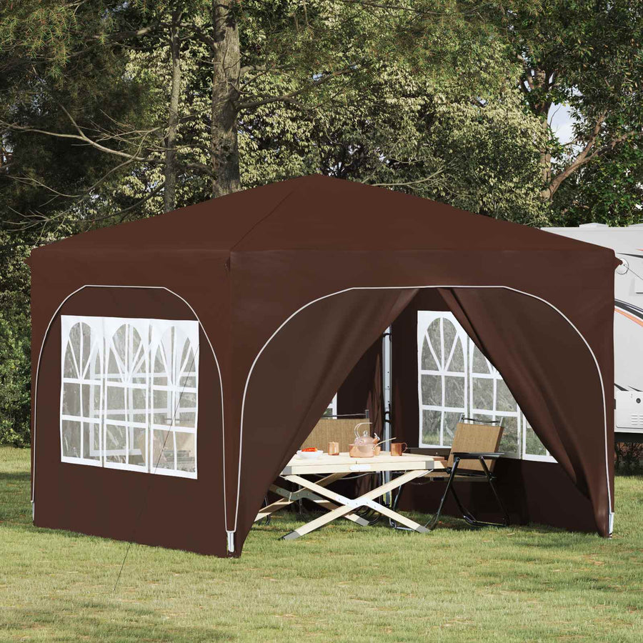 Pop-up Feesttent 290 x 290 x 245 cm Bruin