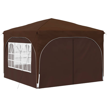 Pop-up Feesttent 290 x 290 x 245 cm Bruin