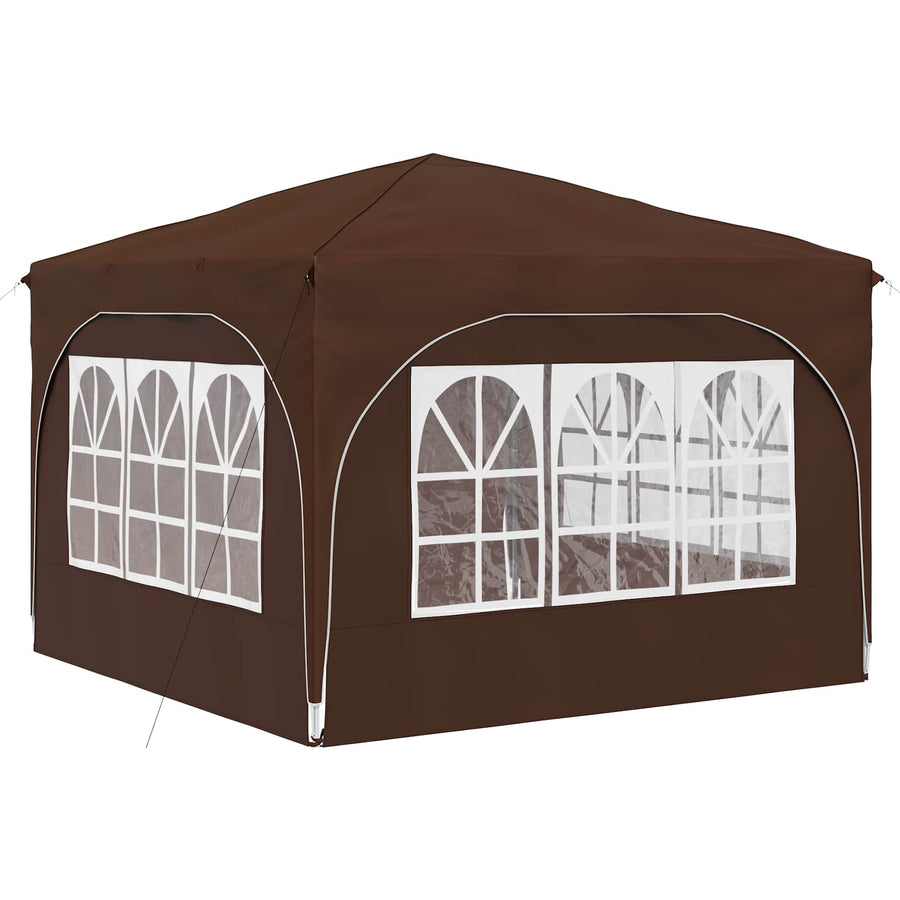 Pop-up Feesttent 290 x 290 x 245 cm Bruin