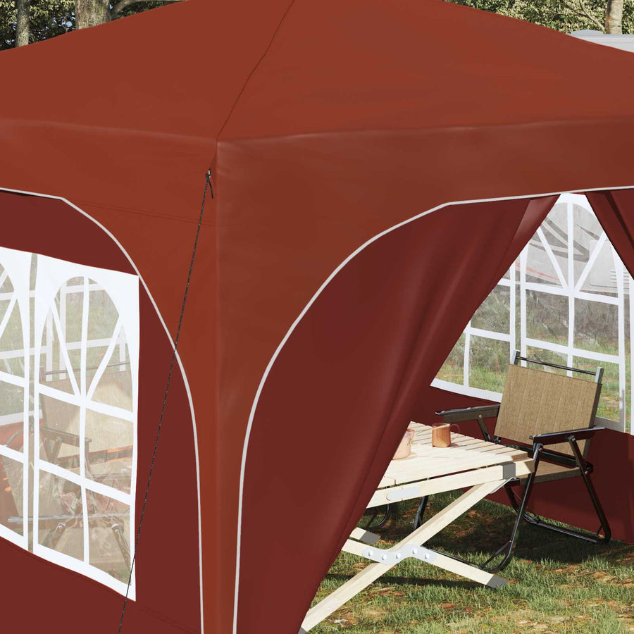 Pop-up Feesttent 290 x 290 x 245 cm Terracotta