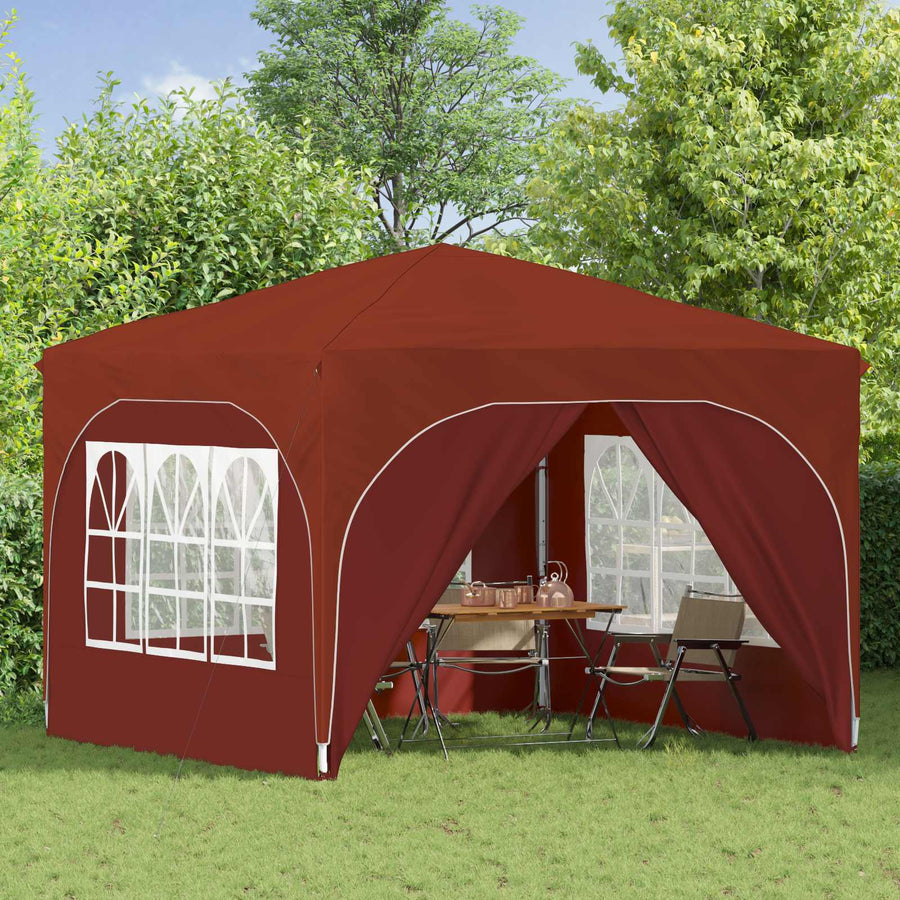 Pop-up Feesttent 290 x 290 x 245 cm Terracotta