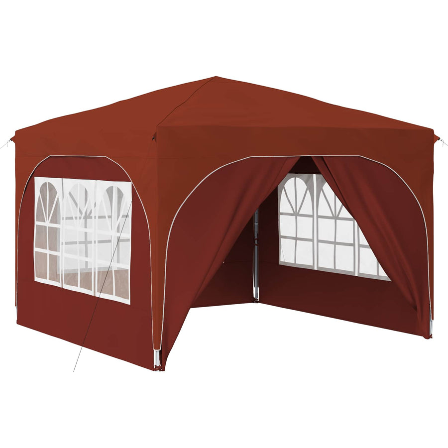 Pop-up Feesttent 290 x 290 x 245 cm Terracotta