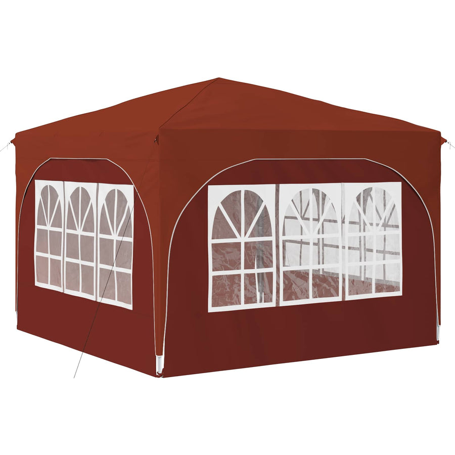 Pop-up Feesttent 290 x 290 x 245 cm Terracotta