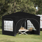 Pop-up Party Tent 290 x 290 x 245 cm Black