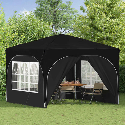 Pop-up Feesttent 290 x 290 x 245 cm Zwart