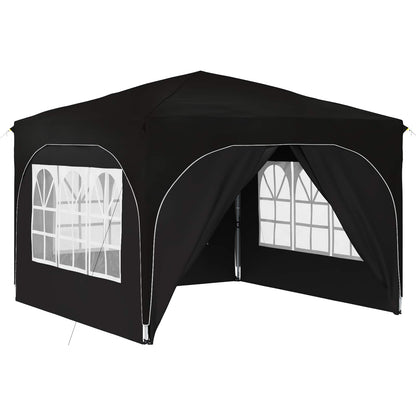 Pop-up Feesttent 290 x 290 x 245 cm Zwart