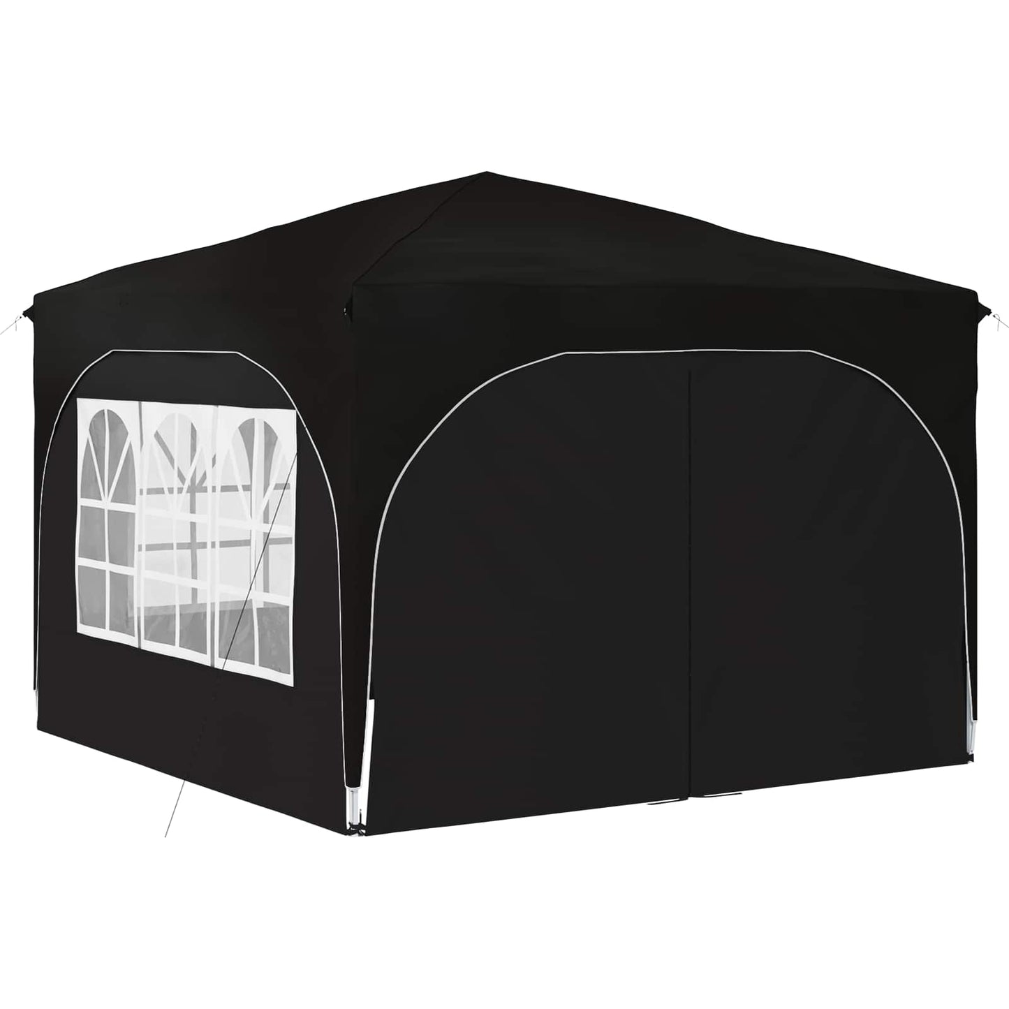 Pop-up Feesttent 290 x 290 x 245 cm Zwart