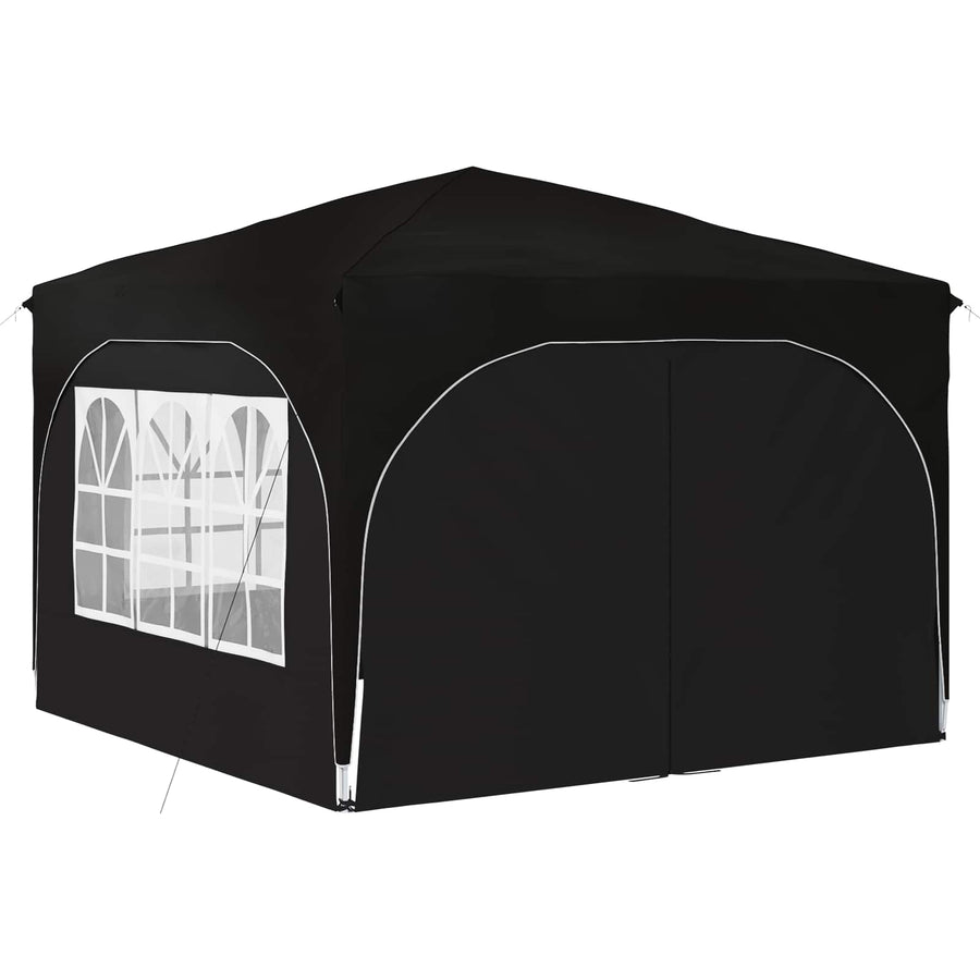 Pop-up Feesttent 290 x 290 x 245 cm Zwart