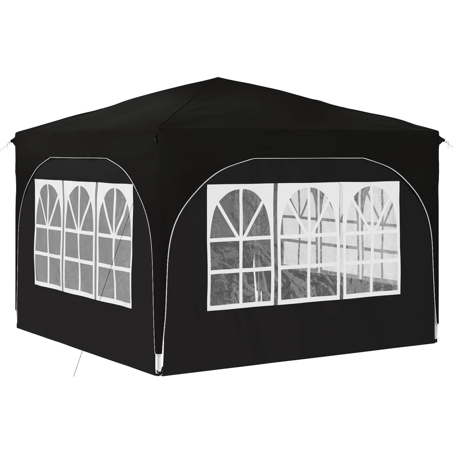 Pop-up Feesttent 290 x 290 x 245 cm Zwart