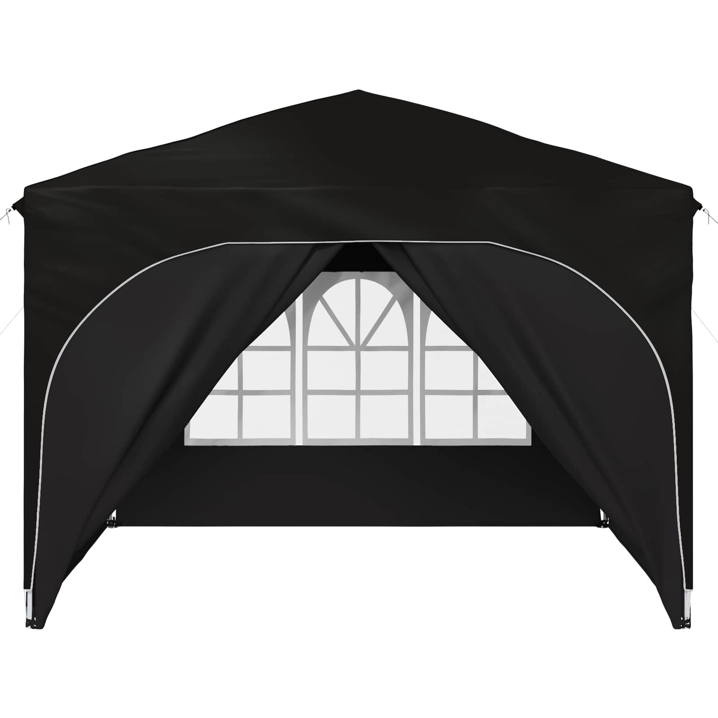 Pop-up Feesttent 290 x 290 x 245 cm Zwart
