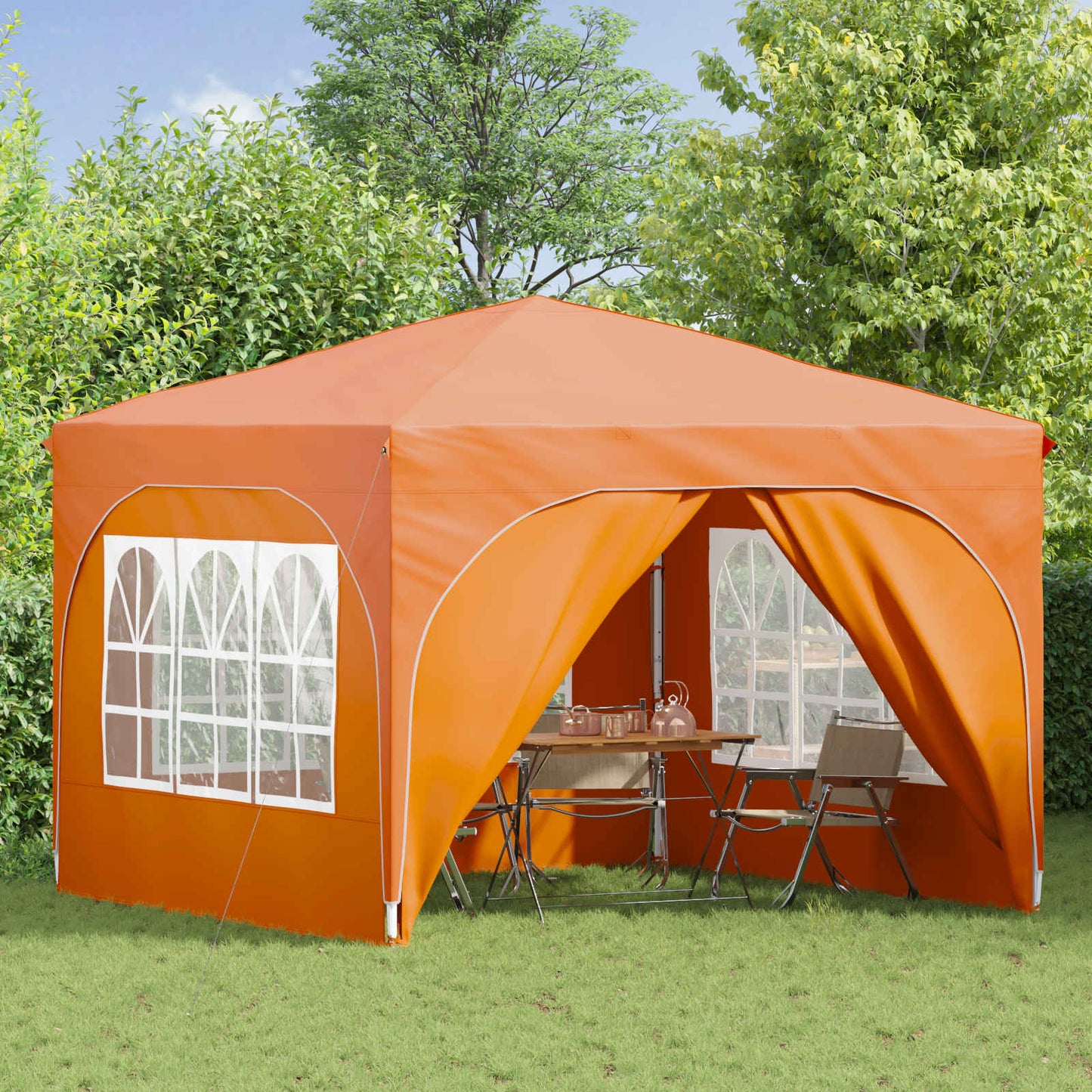 Pop-up Feesttent 290 x 290 x 245 cm Oranje