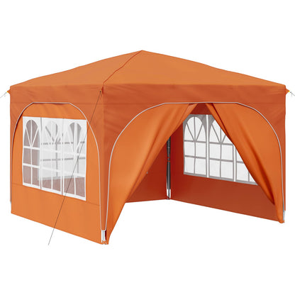 Pop-up Feesttent 290 x 290 x 245 cm Oranje