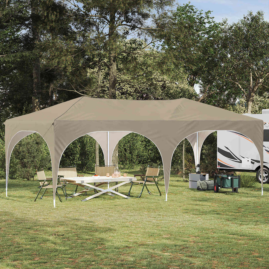 Pop-up Feesttent Crème 575 x 288 x 245 cm Oxford Stof