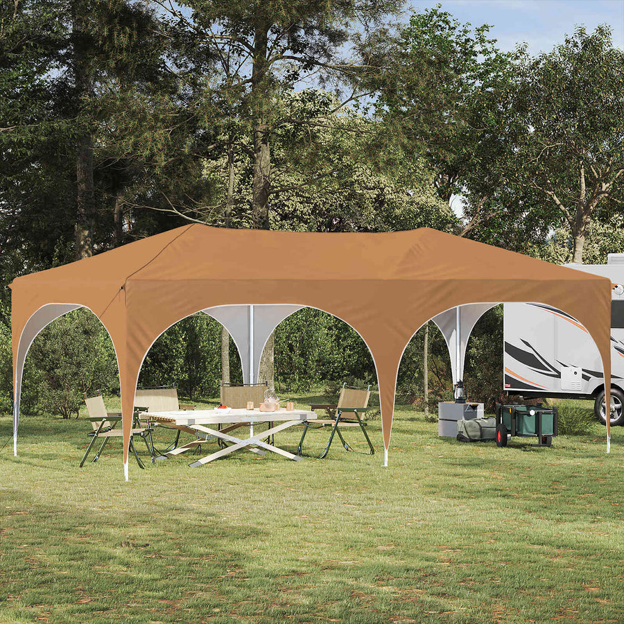 Pop-up Feesttent Beige 575 x 288 x 245 cm Oxford Stof