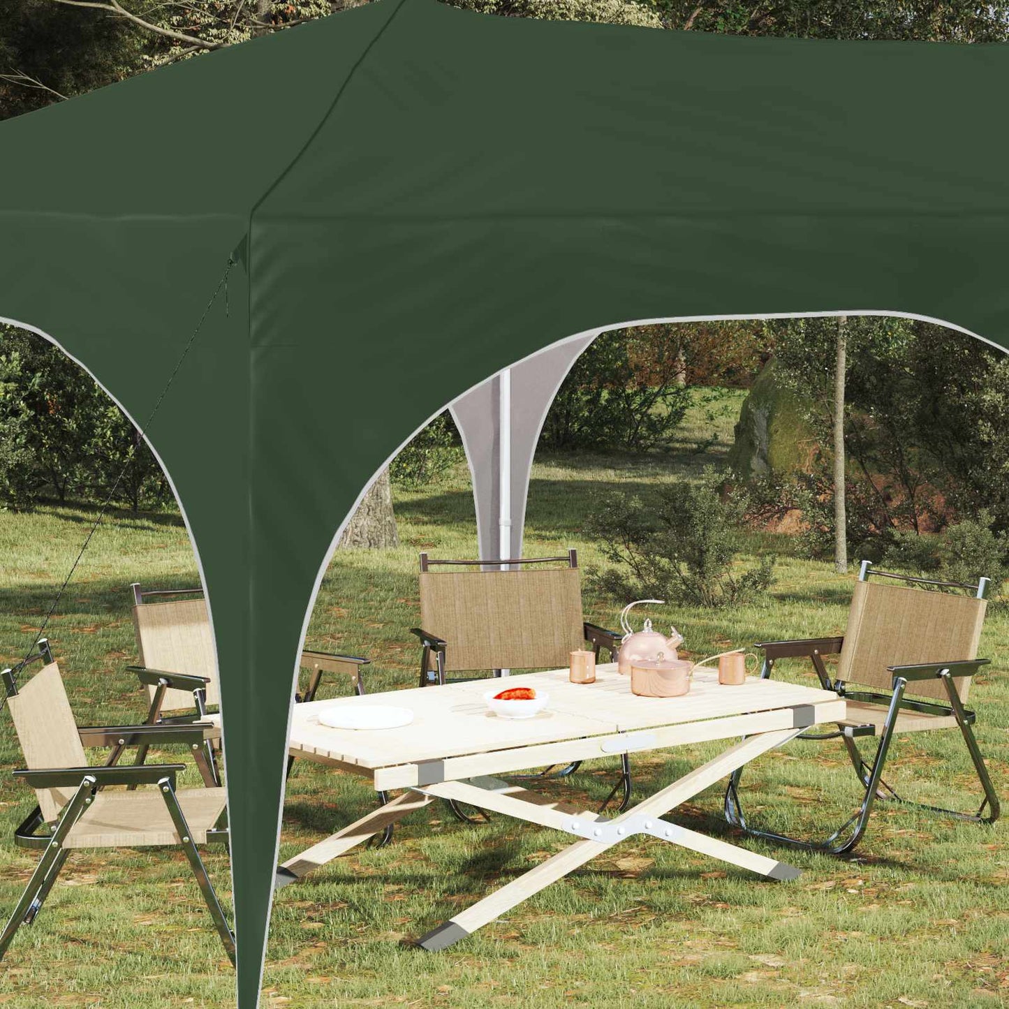 Pop-up Feesttent Groen 575 x 288 x 245 cm Oxford Stof
