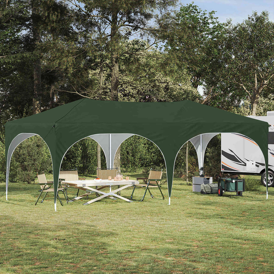 Pop-up Feesttent Groen 575 x 288 x 245 cm Oxford Stof