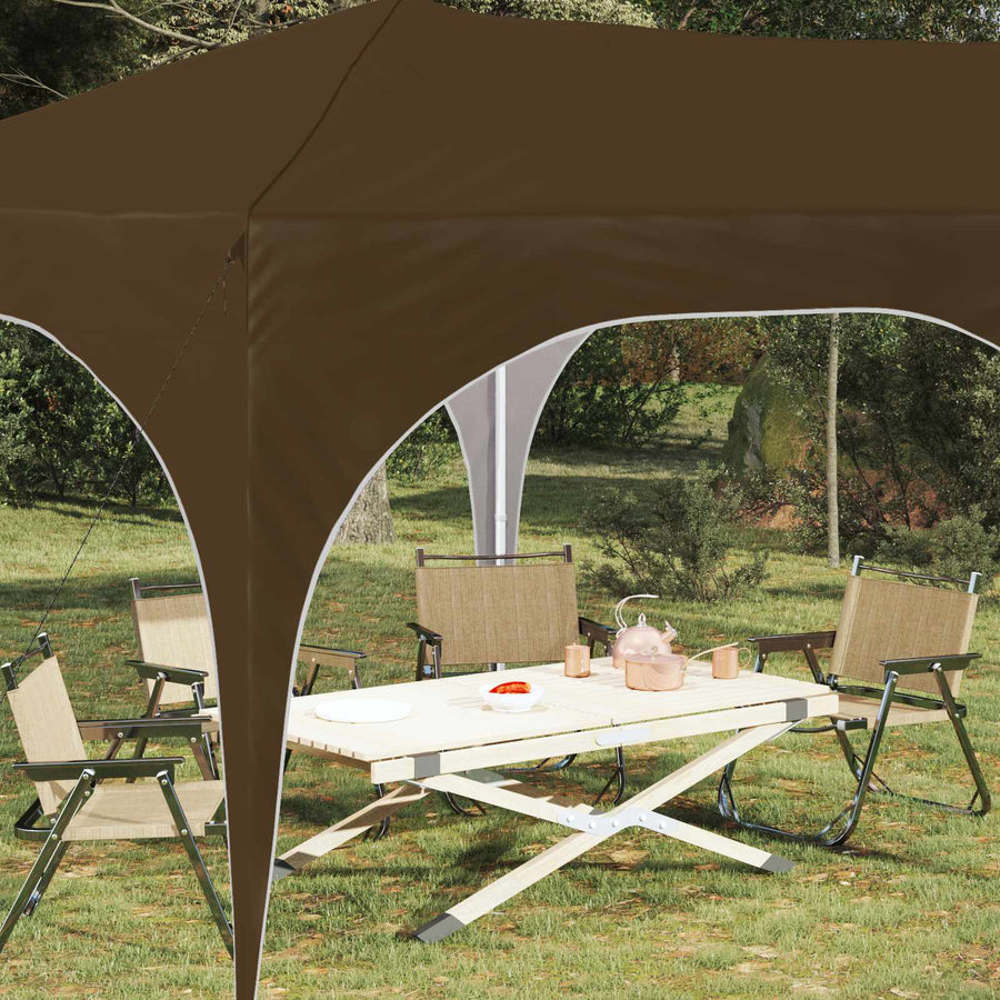Pop-up Feesttent Taupe 575 x 288 x 245 cm Oxford Stof