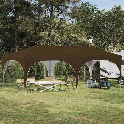Pop-up Feesttent Taupe 575 x 288 x 245 cm Oxford Stof