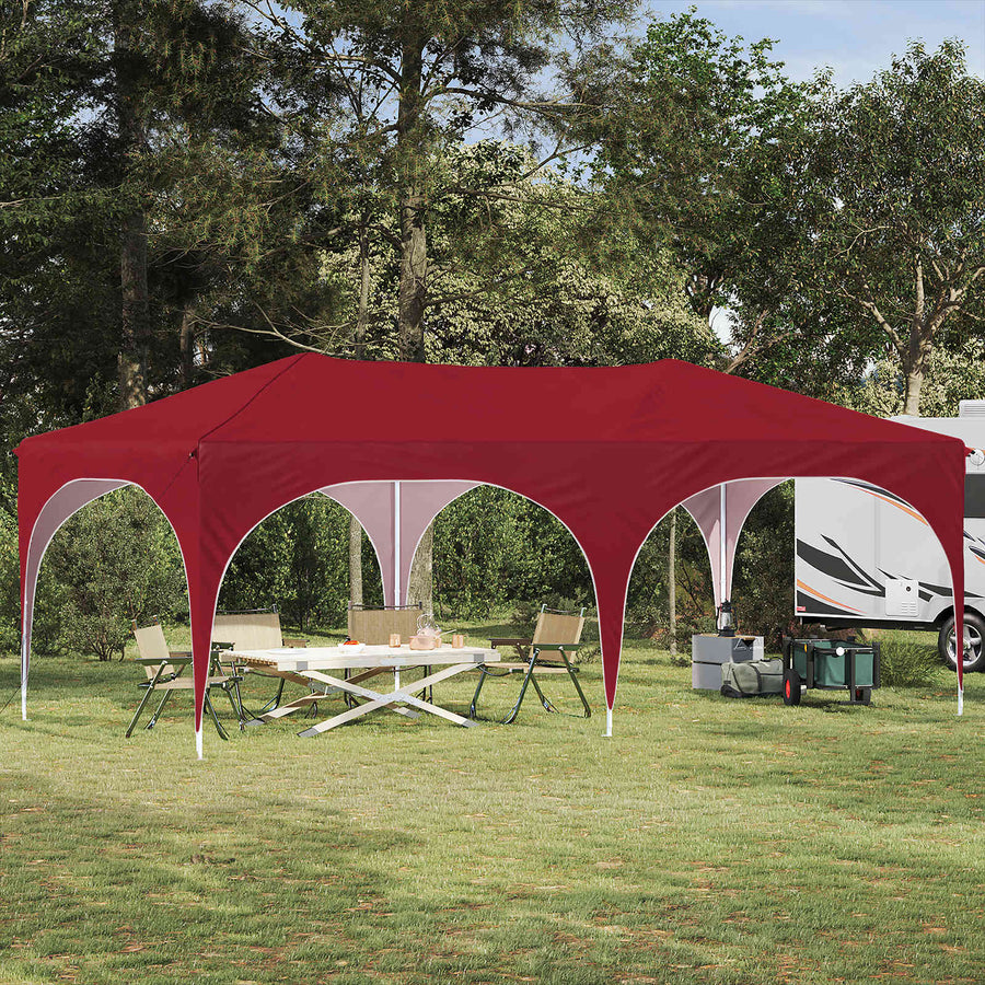 Pop-up Feesttent Bordeauxrood 575 x 288 x 245 cm Oxford Stof