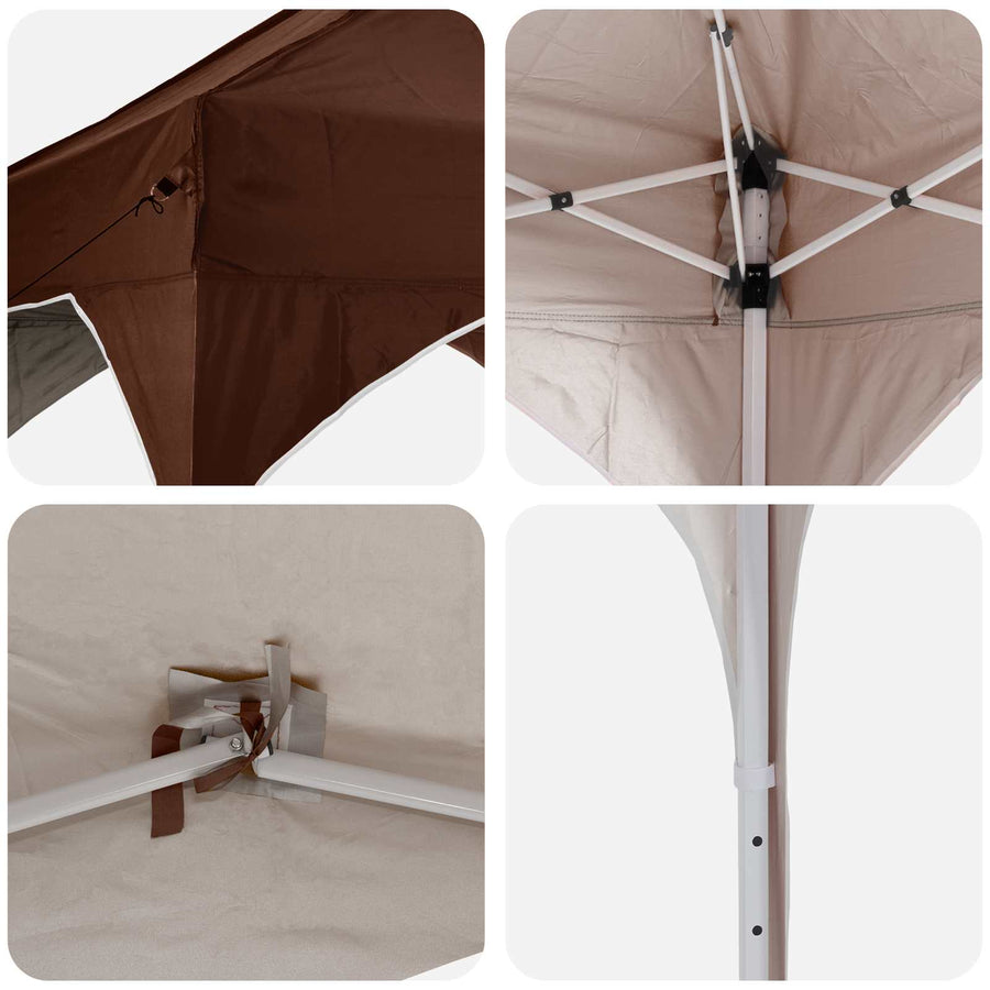 Pop-up Feesttent Bruin 575 x 288 x 245 cm Oxford Stof